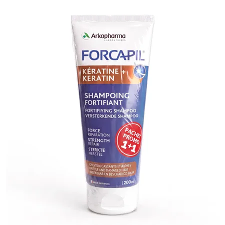 Arkopharma Forcapil Keratine+ sampon fortifiant 200ml x 2 flacoane — preț și oferte