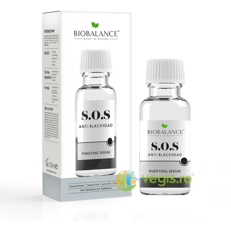 Ser Purifiant Impotriva Punctelor Negre S.O.S Purifying Serum 20ml BIO BALANCE — preț și oferte