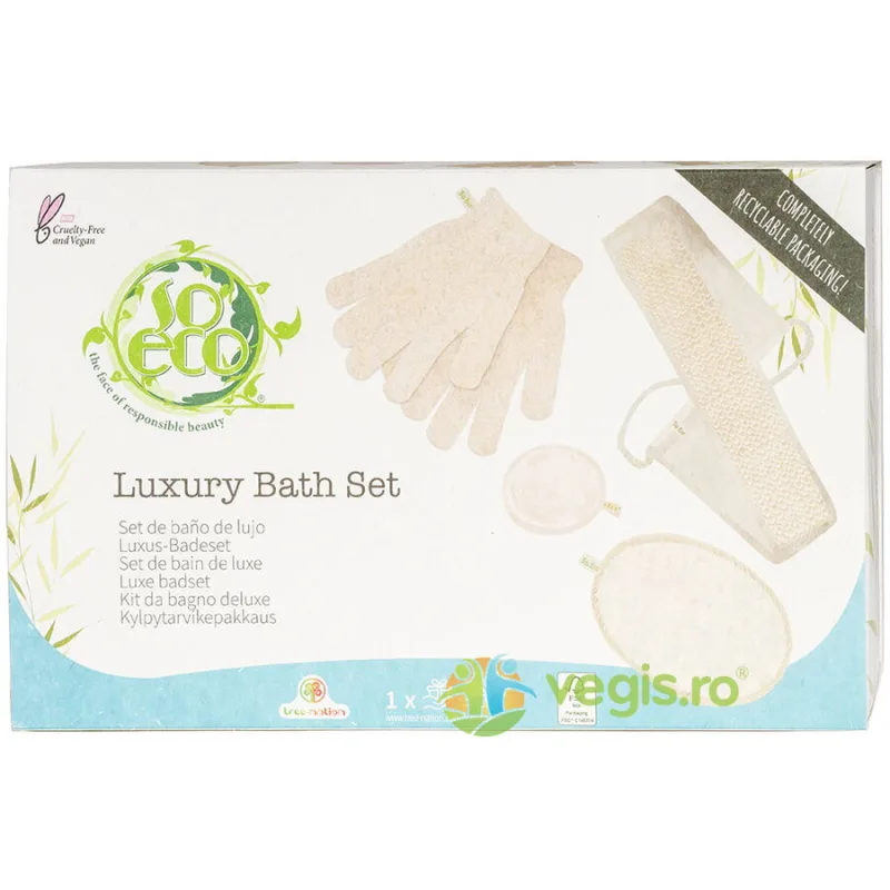 Set Luxury Bath pentru Fata si Corp 4 piese SO ECO — preț și oferte