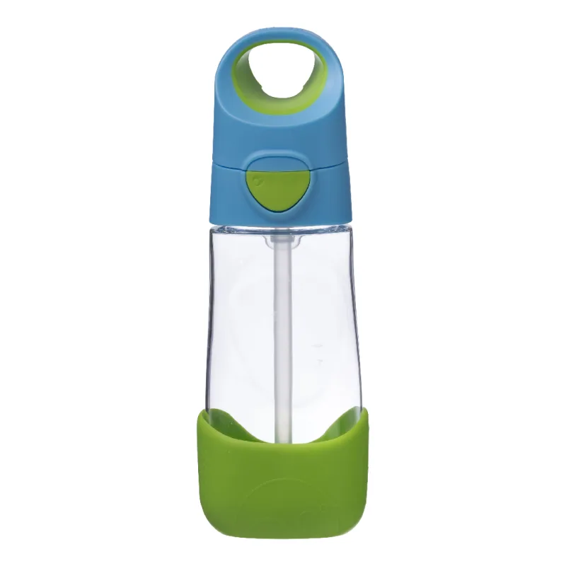 Cana din tritan cu pai, 12 luni+, Verde/Albastru, 450 ml, B.Box — preț și oferte