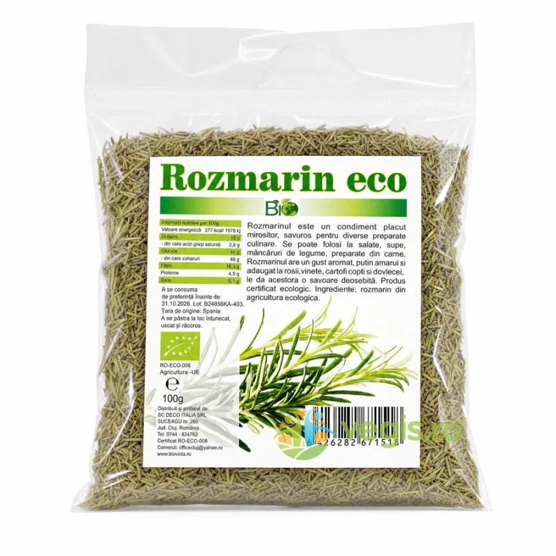 Rozmarin Ecologic/Bio 100g Deco Italia — preț și oferte