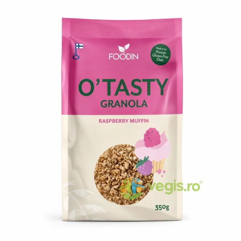 Granola din Ovaz cu Zmeura fara Gluten 350g FOODIN — preț și oferte
