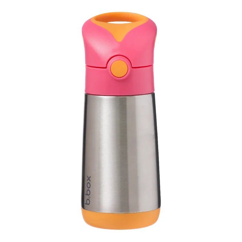 Cana termos cu pai, 12 luni+, Roz/Portocaliu, 350 ml, B.Box — preț și oferte