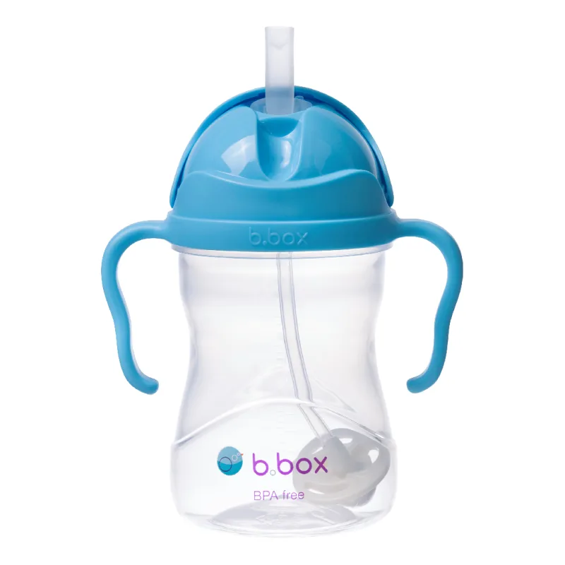 Cana cu pai, 6 luni+, Albastru, 240 ml, B.Box — preț și oferte