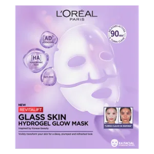 Masca hidrogel pentru iluminare Revitalift Glass Skin, 25g, L'Oreal Paris