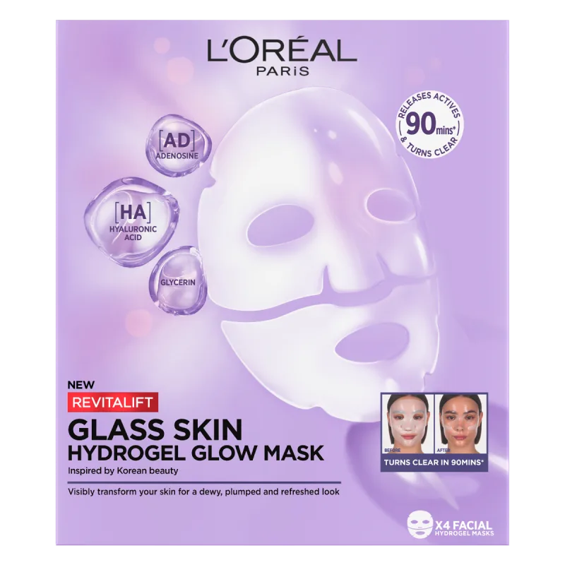 Masca hidrogel pentru iluminare Revitalift Glass Skin, 25g, L'Oreal Paris — preț și oferte