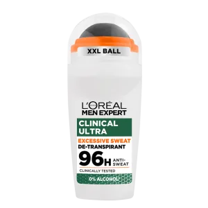 Antiperspirant roll-on fara alcool Derma Control, 50ml, L'oreal Men Expert