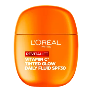 Fluid colorat cu factor de protectie solara SPF30 Revitalift Vitamin C Tinted Glow, 40ml, L'Oreal Paris