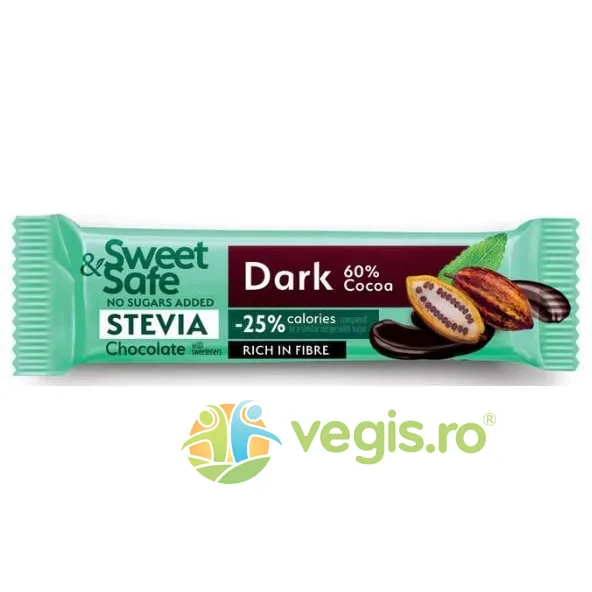 Ciocolata Amaruie cu Indulcitor Stevie Sweet&Safe 25g SLY NUTRICIA — preț și oferte