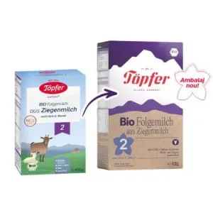 Lapte praf de capra Bio Formula 2, 400 g, Topfer