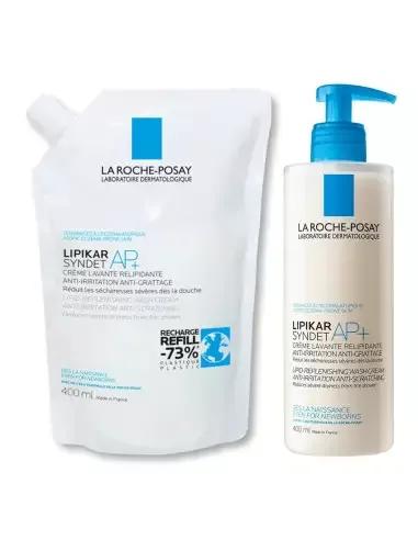 La Roche Posay Pachet Crema de spalare Lipikar Syndet AP+ 400 ml + Rezerva 400ml — preț și oferte