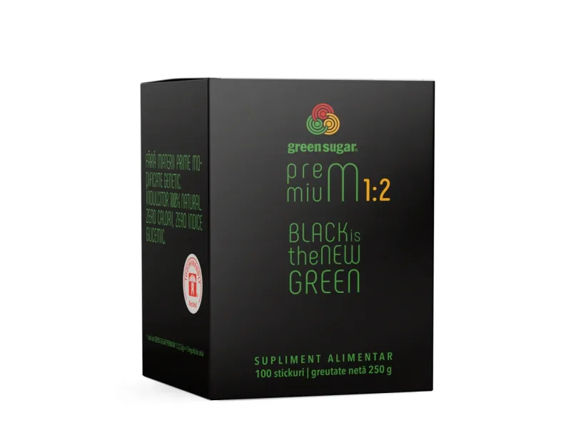Zahăr Green Sugar Premium 1:2, 100 stickuri, Laboratoarele Remedia — preț și oferte
