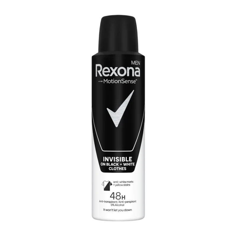 Deodorant spray Invisible Black+White, 150ml, Rexona — preț și oferte