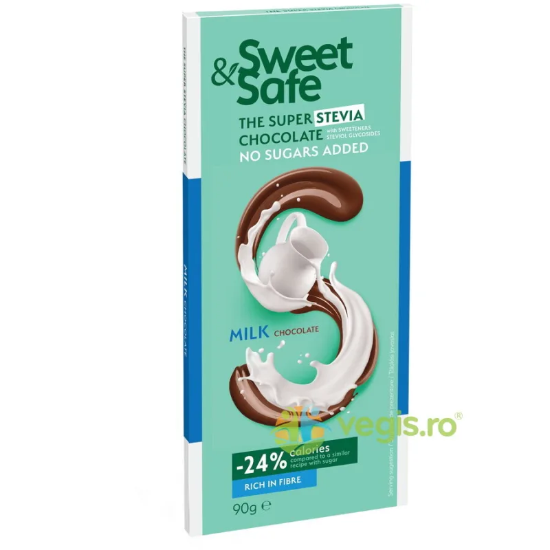 Ciocolata cu Lapte si Indulcitor Stevie Sweet&Safe 90g SLY NUTRICIA — preț și oferte