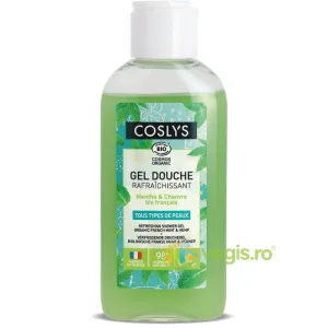 Gel de Dus Travel Size Revigorant cu Menta si Canepa Bio 75ml