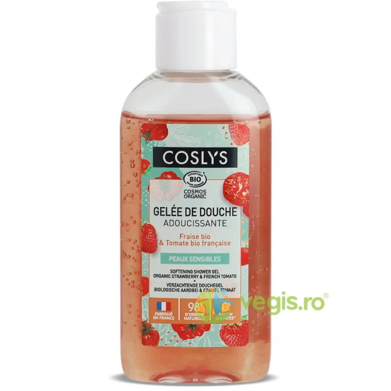 Gel de Dus Calmant Travel Size cu Capsuni si Rosii Bio 75ml COSLYS — preț și oferte