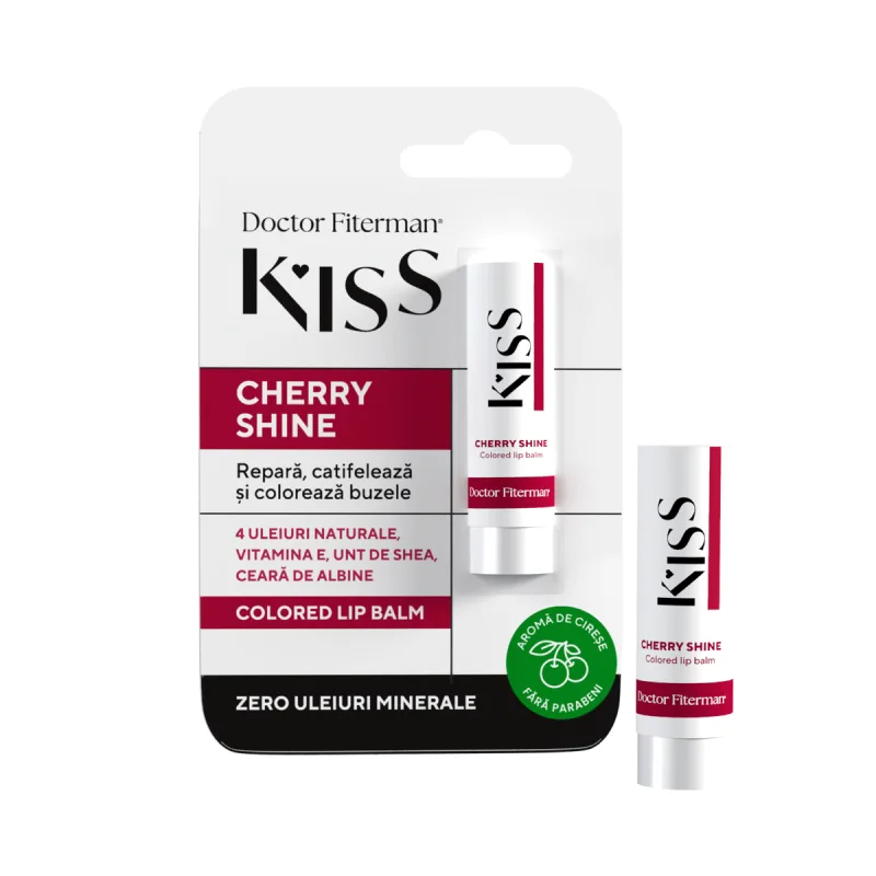 Balsam de buze Cherry Shine Kiss, 4.5g, Doctor Fiterman — preț și oferte