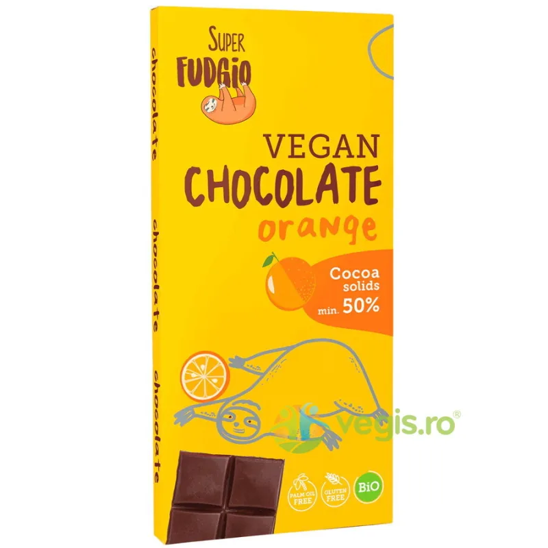 Ciocolata cu Portocale fara Gluten Ecologica/Bio 80g SUPER FUDGIO — preț și oferte