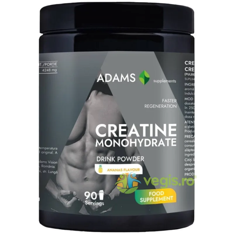 Creatina Monohidrata cu Aroma de Ananas 400g ADAMS VISION — preț și oferte