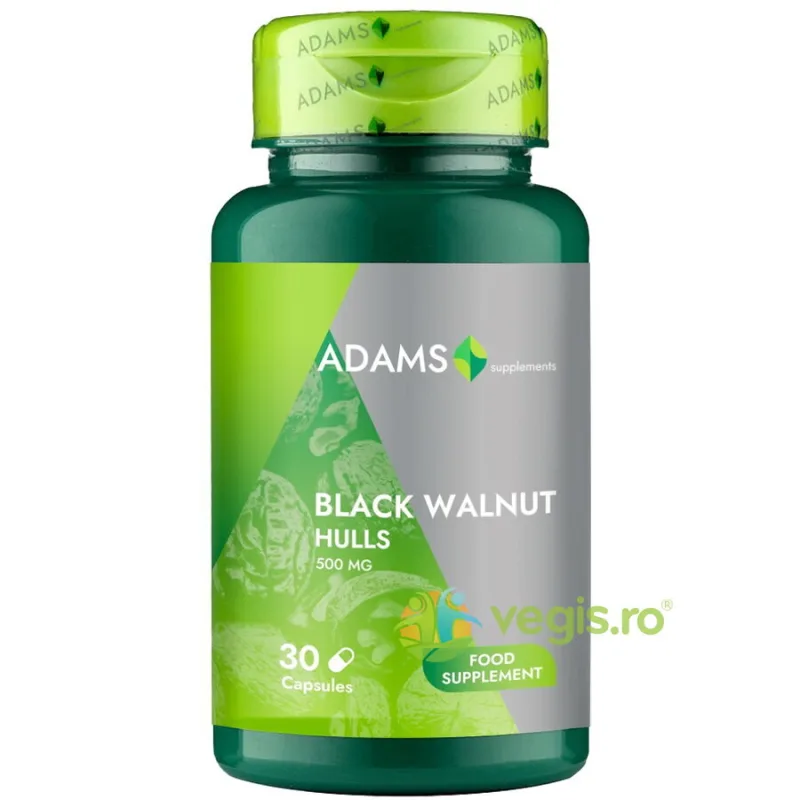 Black Walnut Hulls (Coaja Verde de Nuca Neagra) 500mg 30cps ADAMS VISION — preț și oferte