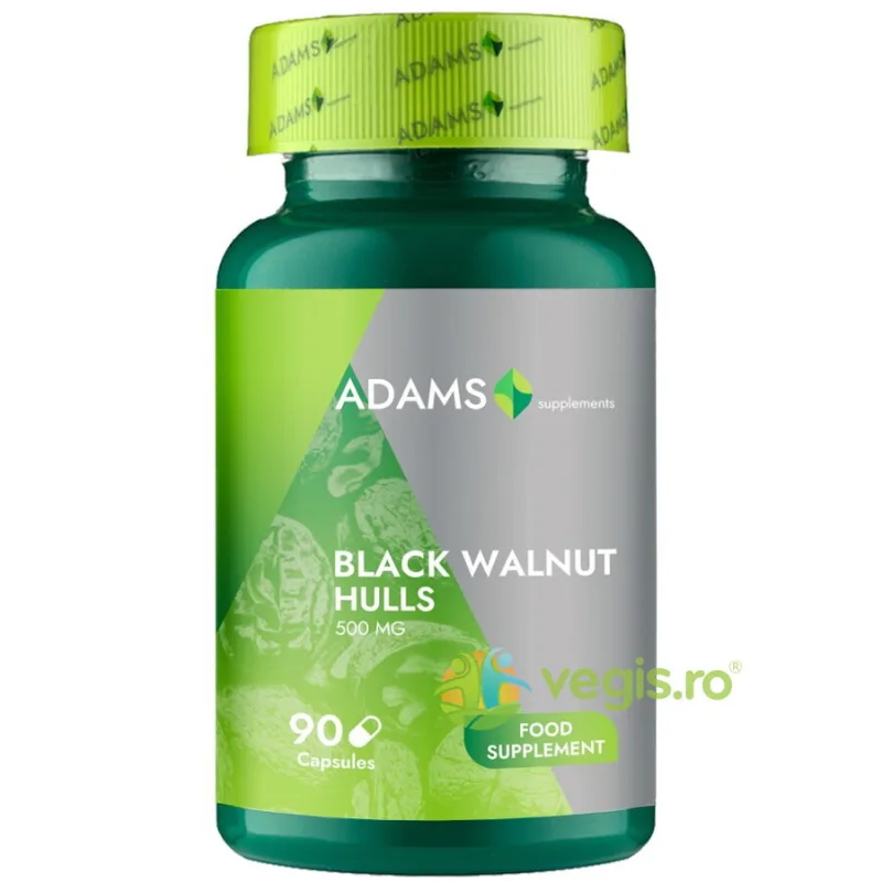 Black Walnut Hulls (Coaja Verde de Nuca Neagra) 500mg 90cps ADAMS VISION — preț și oferte