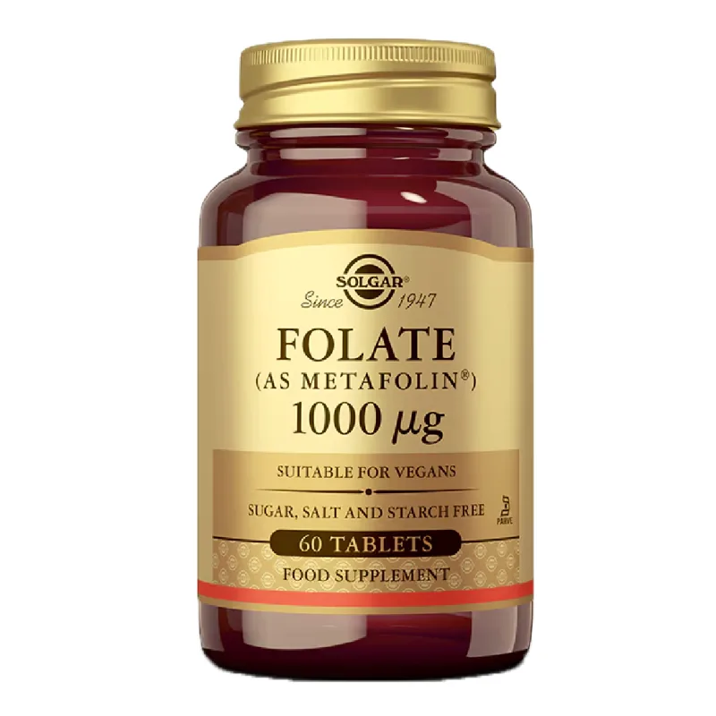 Acid folic Folate, 1000 ug, 60 tablete, Solgar — preț și oferte