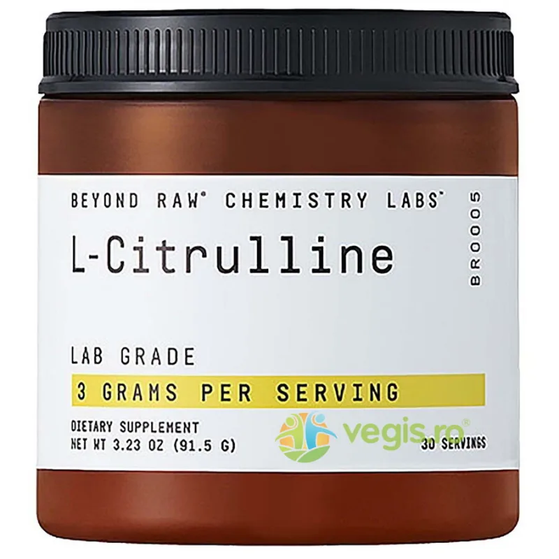 L-Citrulina Beyond Raw Chemistry Labs 91.5g GNC — preț și oferte
