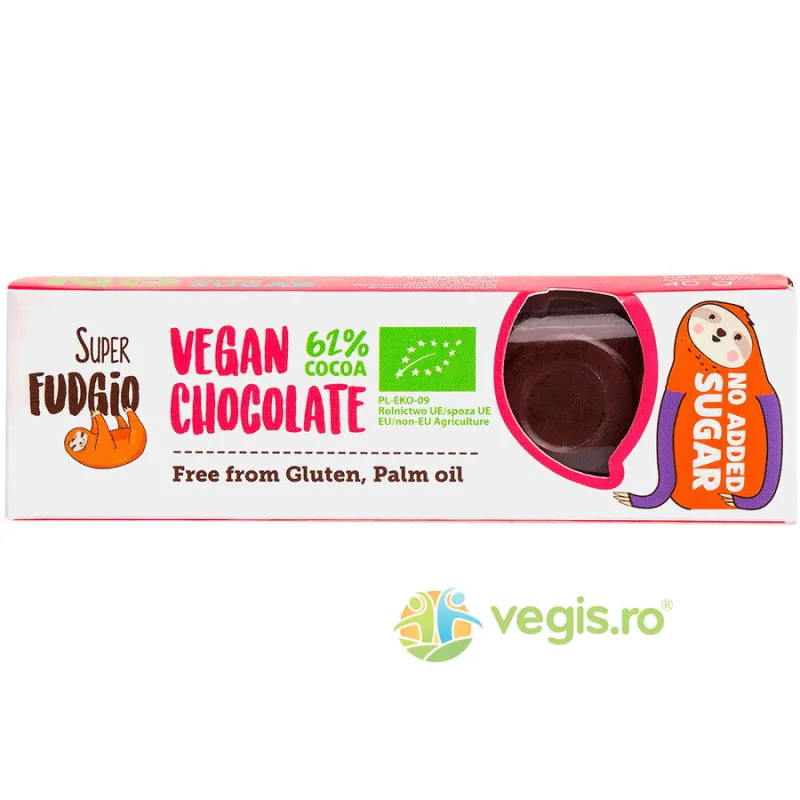 Baton de Ciocolata fara Gluten Ecologic/Bio 40g SUPER FUDGIO — preț și oferte