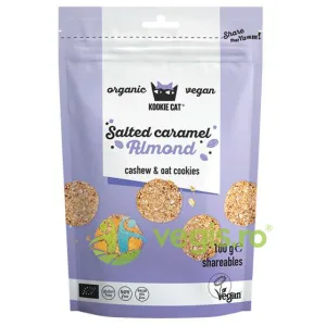 Cookies (Fursecuri) cu Migdale Sarate si Caramelizate fara Gluten Kookie Cat Ecologice/Bio 100g