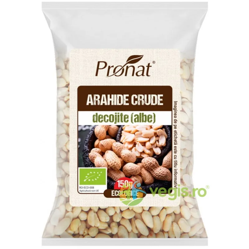 Arahide Crude Decojite (Albe) Ecologice/Bio 150g PRONAT — preț și oferte