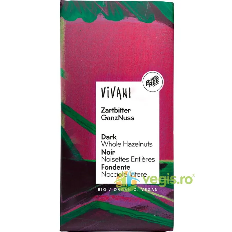 Ciocolata Amaruie cu Alune si Migdale Ecologica/Bio 100g VIVANI — preț și oferte