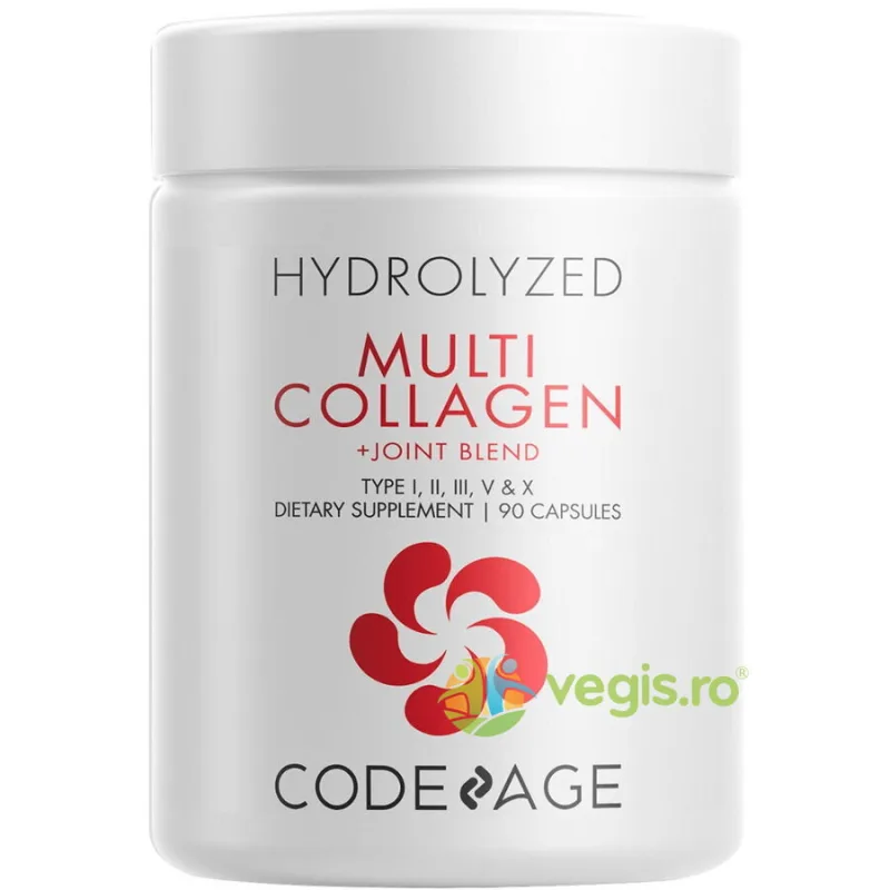 Colagen Hidrolizat + Sustinerea Sanatatii Articulatiilor (Hydrolyzed Multi Collagen + Joint Blend) CodeAge 90cps GNC — preț și oferte