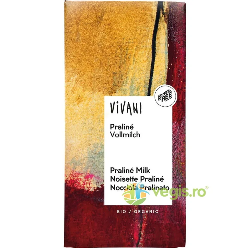 Ciocolata cu Praline si Lapte Integral Ecologica/Bio 100g VIVANI — preț și oferte