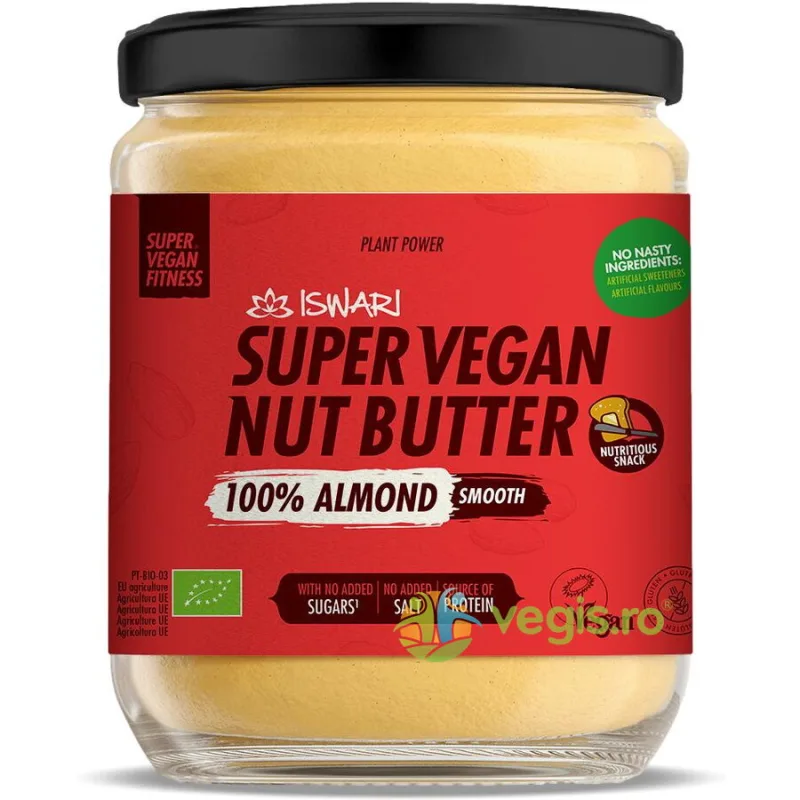 Crema Fina din Migdale fara Zahar Super Vegan Ecologica/Bio 400g — preț și oferte