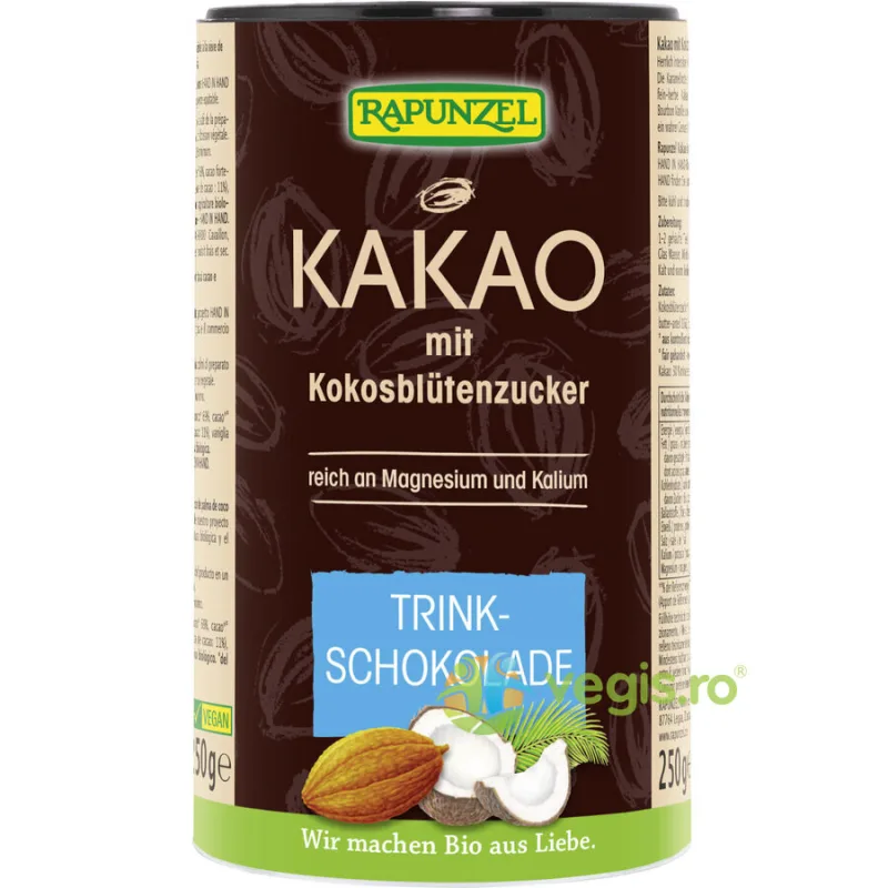 Cacao cu Zahar din Nuca de Cocos Ecologica/Bio 250g Rapunzel — preț și oferte