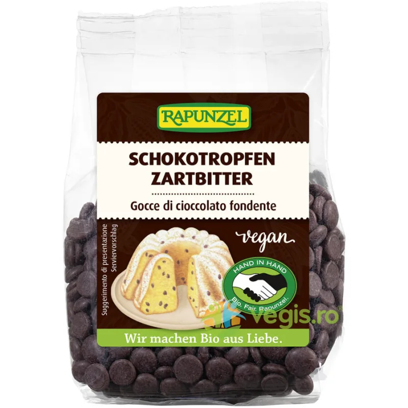 Picaturi (Chipsuri) de Ciocolata Putin Amarui Ecologice/Bio 100g Rapunzel — preț și oferte