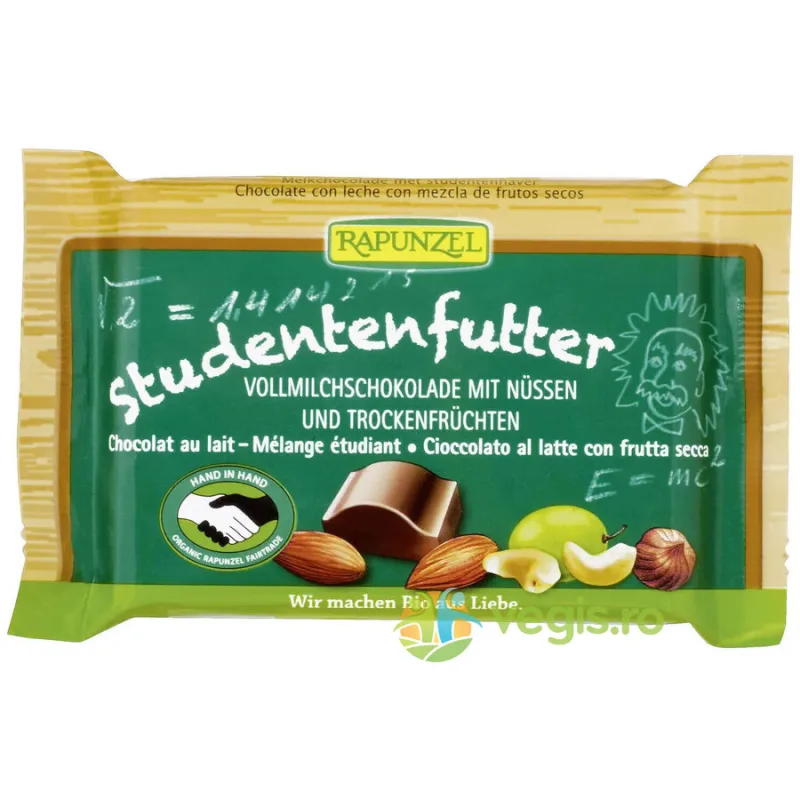 Ciocolata cu Mix de Fructe si Alune Ecologica/Bio 100g Rapunzel — preț și oferte