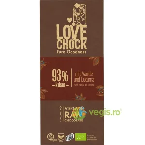 Ciocolata 93% Cacao cu Vanilie si Lucuma Raw Ecologica/Bio 70g