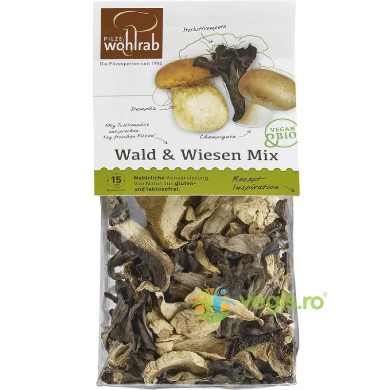 Mix de Ciuperci Salbatice Deshidratate Ecologice/Bio 30g WOHLRAB — preț și oferte