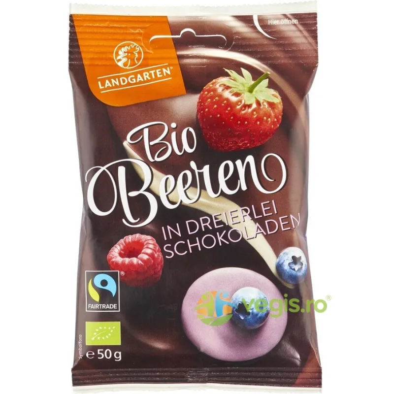 Fructe de Padure Liofilizate Invelite in Ciocolata Ecologice/Bio 50g LANDGARTEN — preț și oferte