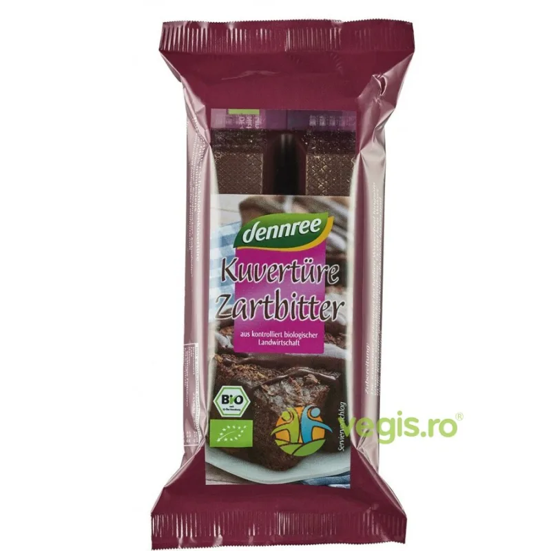 Ciocolata Amaruie Cuvertura Ecologica/Bio 150g Dennree — preț și oferte