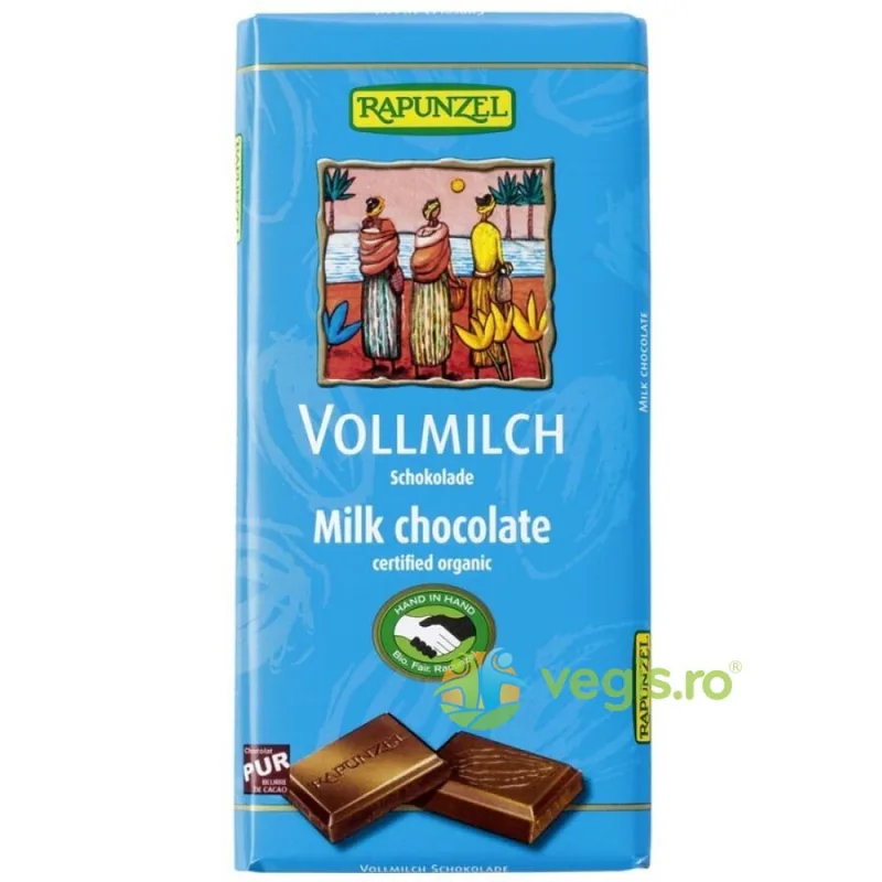 Ciocolata cu Lapte Integral Ecologica/Bio 100g Rapunzel — preț și oferte
