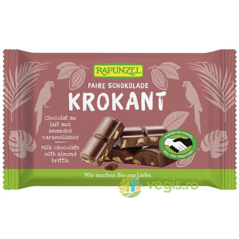 Ciocolata Cristallino cu Migdale Crocante Ecologica/Bio 100g Rapunzel — preț și oferte