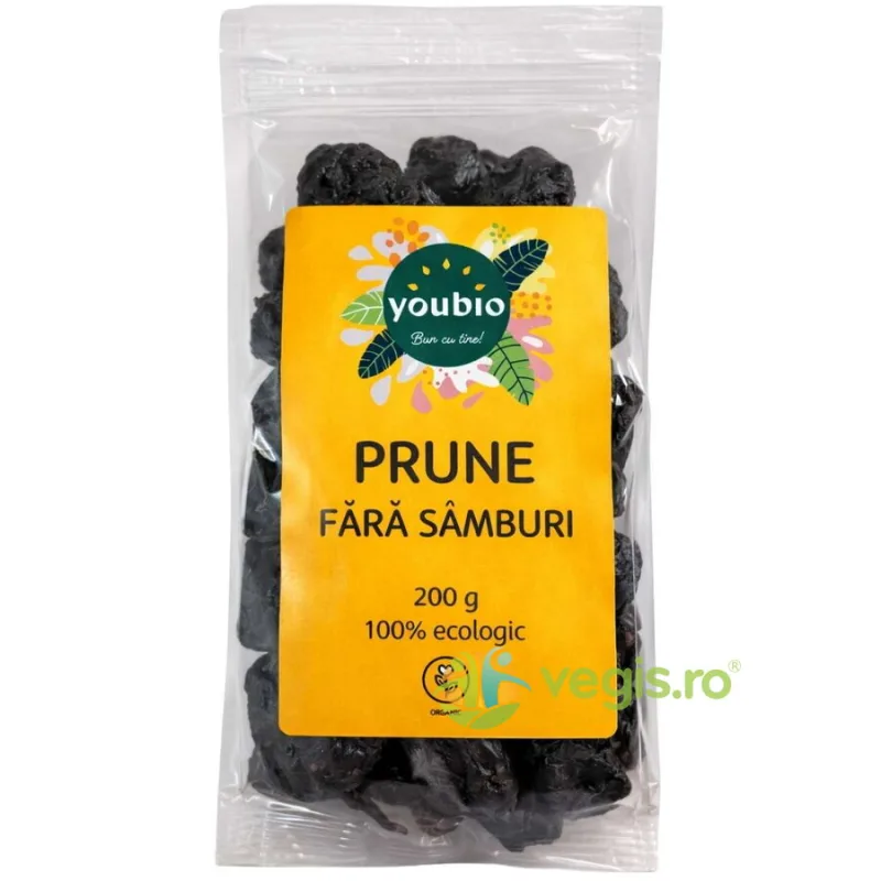 Prune Deshidratate fara Samburi Ecologice/Bio 200g YOUBIO — preț și oferte