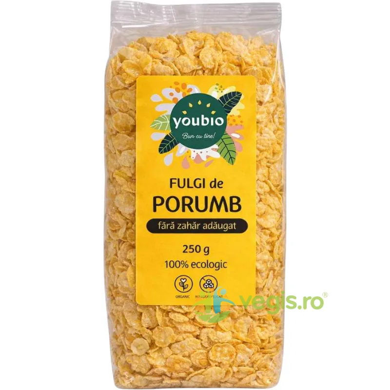 Fulgi de Porumb fara Zahar Adaugat Ecologici/Bio 250g YOUBIO — preț și oferte