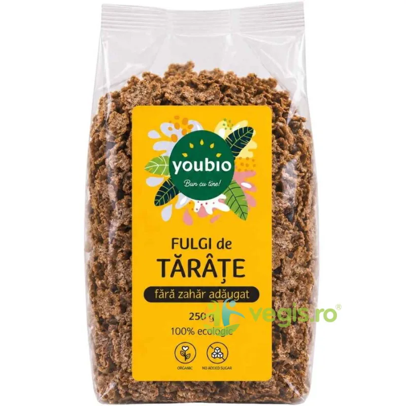 Fulgi de Tarate din Grau Integral fara Zahar Adaugat Ecologici/Bio 250g YOUBIO — preț și oferte
