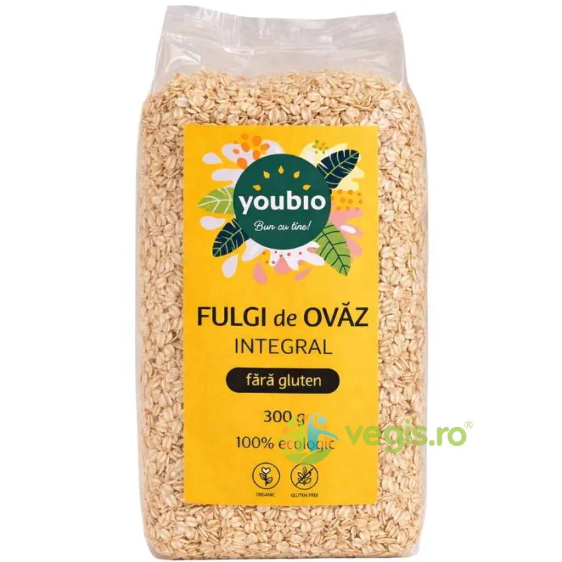 Fulgi de Ovaz Integral Ecologici/Bio 300g YOUBIO — preț și oferte