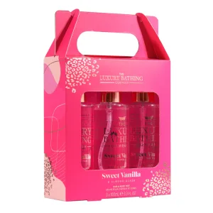 Set cadou Spray-uri parfumate Tempting Trio, Sweet Vanilla&Almond Glaze, 3*100 ml, The Luxury Bathing Company