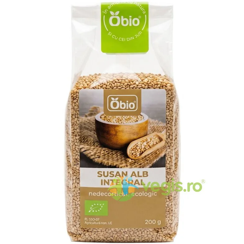 Seminte de Susan Alb Integral Nedecorticate Ecologice/Bio 200g OBio — preț și oferte