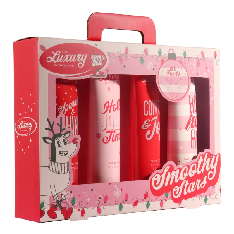 Set cadou Smoothy Stars, Candy Canes, 4 articole, The Luxury Bathing Company — preț și oferte
